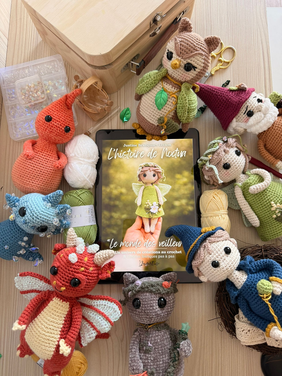 Ensemble de la collection patron crochet Noctua