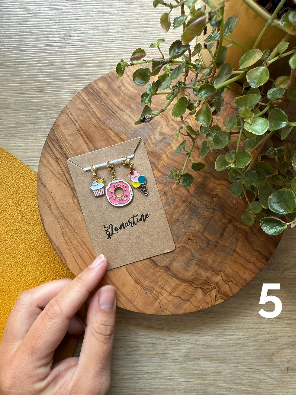 Miniature : Set Gourmandises glace et donut. Coloré, original, fait main avec soin pour embellir vos créations.