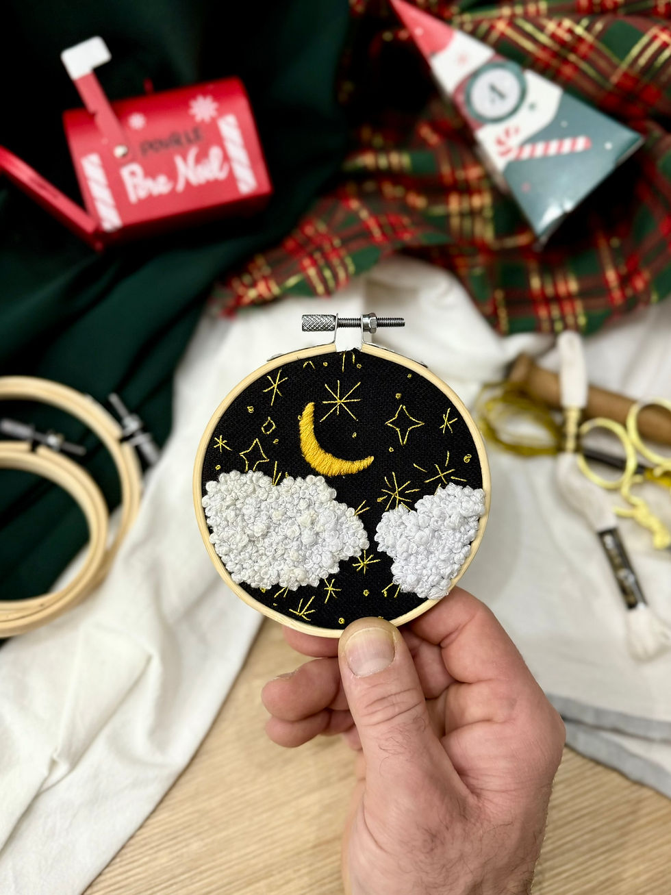 Miniature : Patron de broderie PDF OFFERT - "Nuit étoilées d’hiver"- 564Lamartine