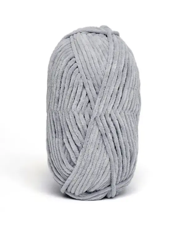Miniature : Pelote de fil chenille Pingo gris souris – vue droite