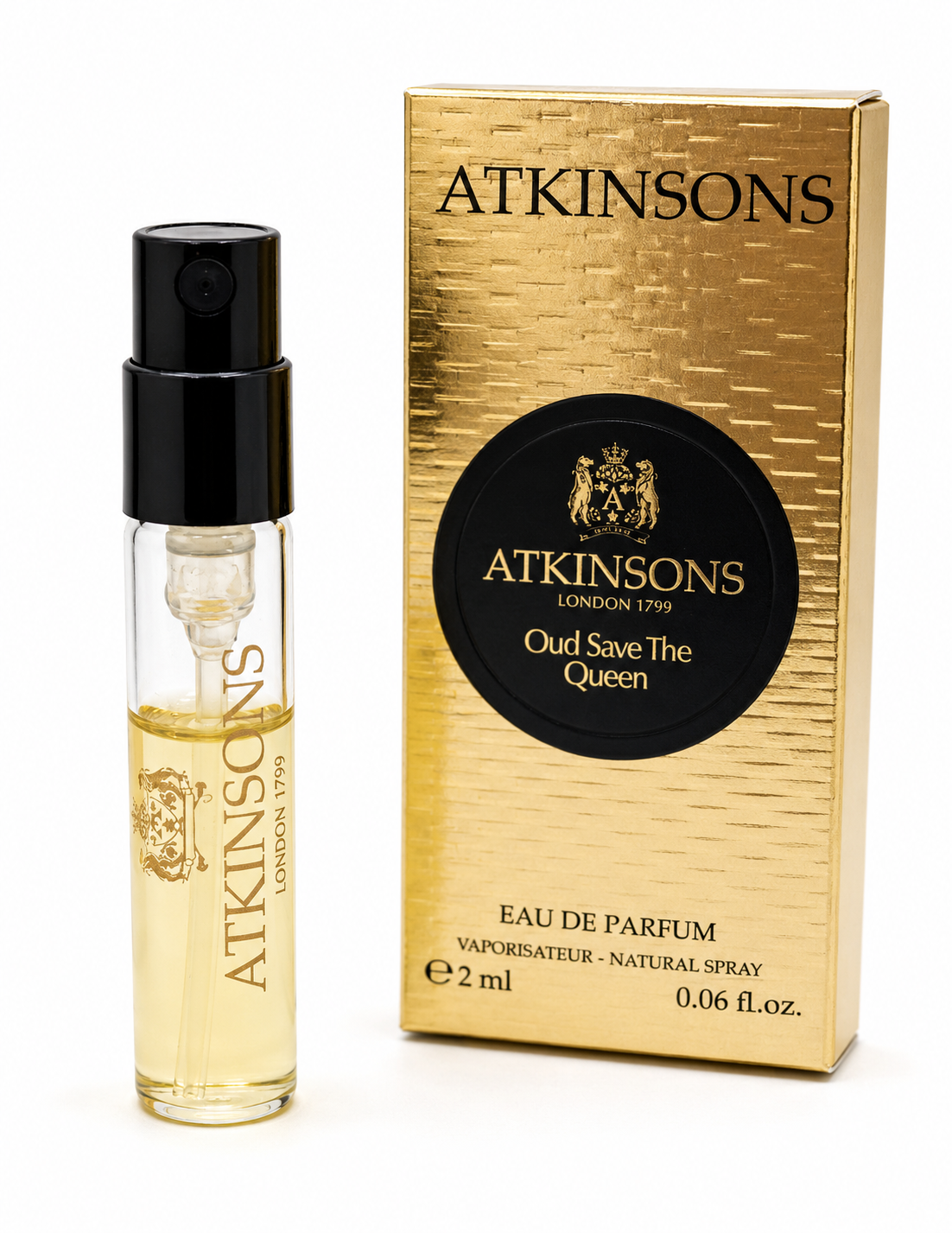 Atkinsons Oud Save The Queen Eau de Parfum – Luxus Spray 2 ml Box
