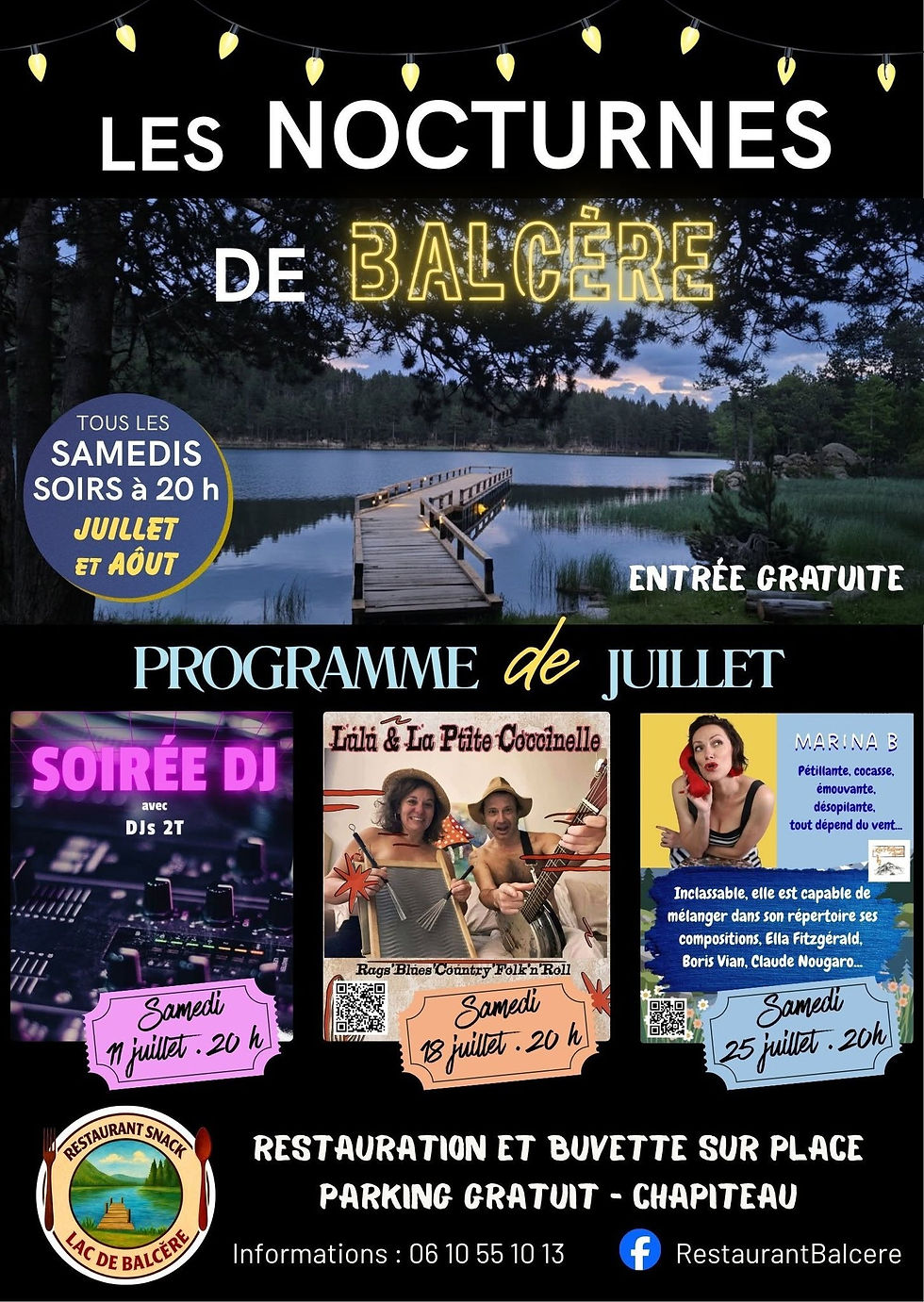 Samedis Juillet et août