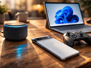 Laptop, controller, Google Pixel