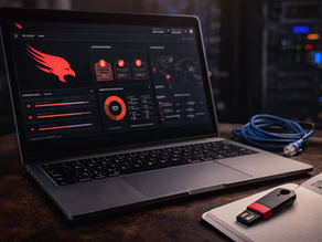 Laptop met software van Crowdstrike