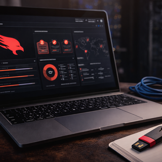 Laptop met software van Crowdstrike