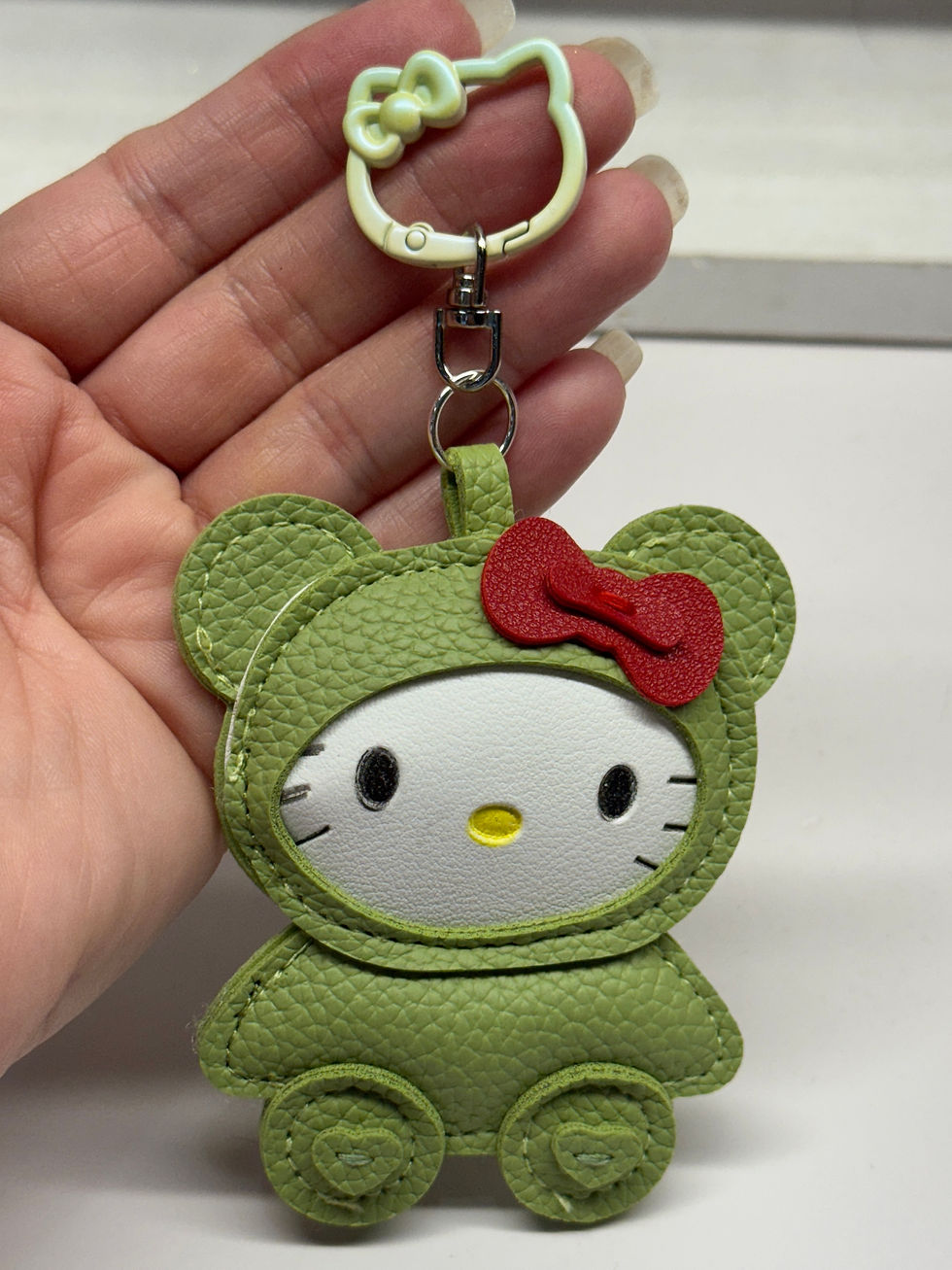 Thumbnail: Leather Puffy HK Keychain or Bag/Purse Charm