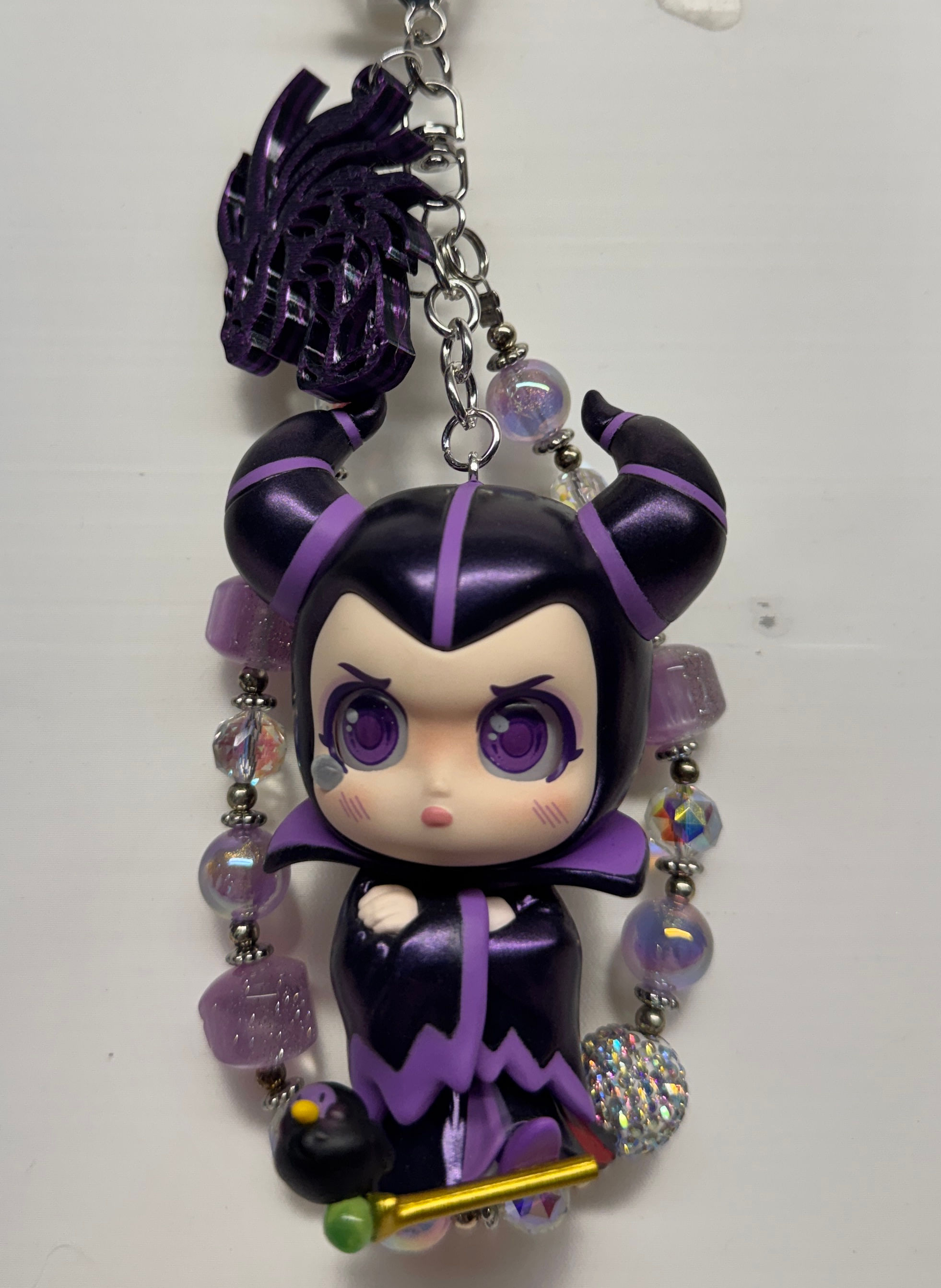 Maleficent A Villains Series Figure Made into a Keychain or Bag Charm