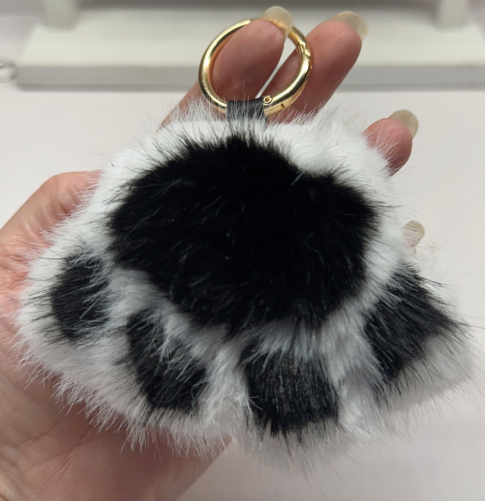 Thumbnail: Fluffy Paw Keychain or Bag/Purse Charm