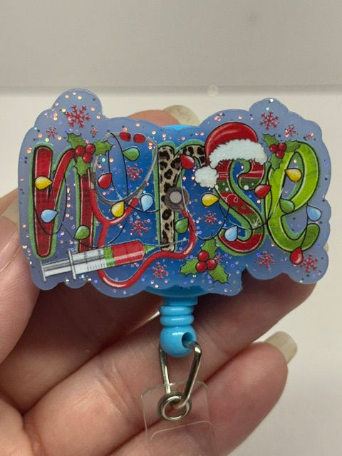 Thumbnail: Christmas Nurse Badge Reel