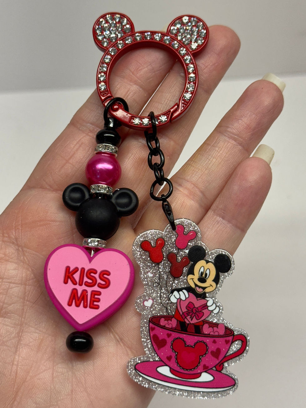 Thumbnail: Mickey Valentine Keychain or Purse/Bag Charm