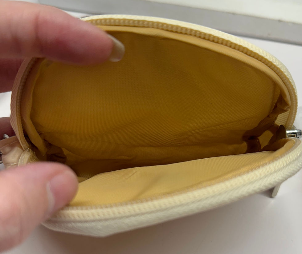 Thumbnail: Brown and White Bling Wristlet with Coin Bag