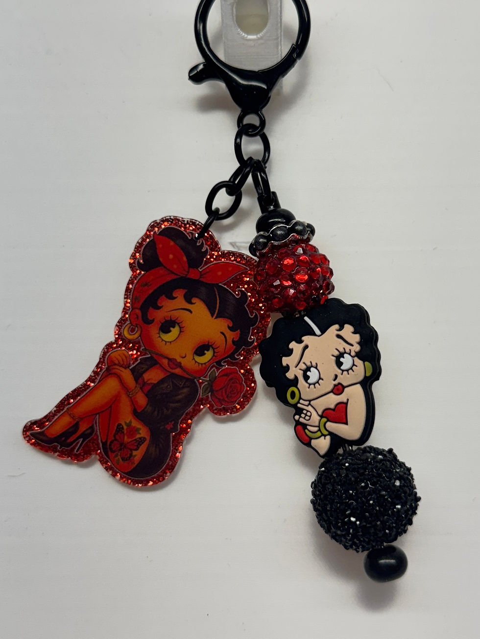 Thumbnail: Beaded HK and Betty Keychain or Bag Charm
