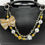 Thumbnail: Gold and Silver Bow Beaded Bag Chain