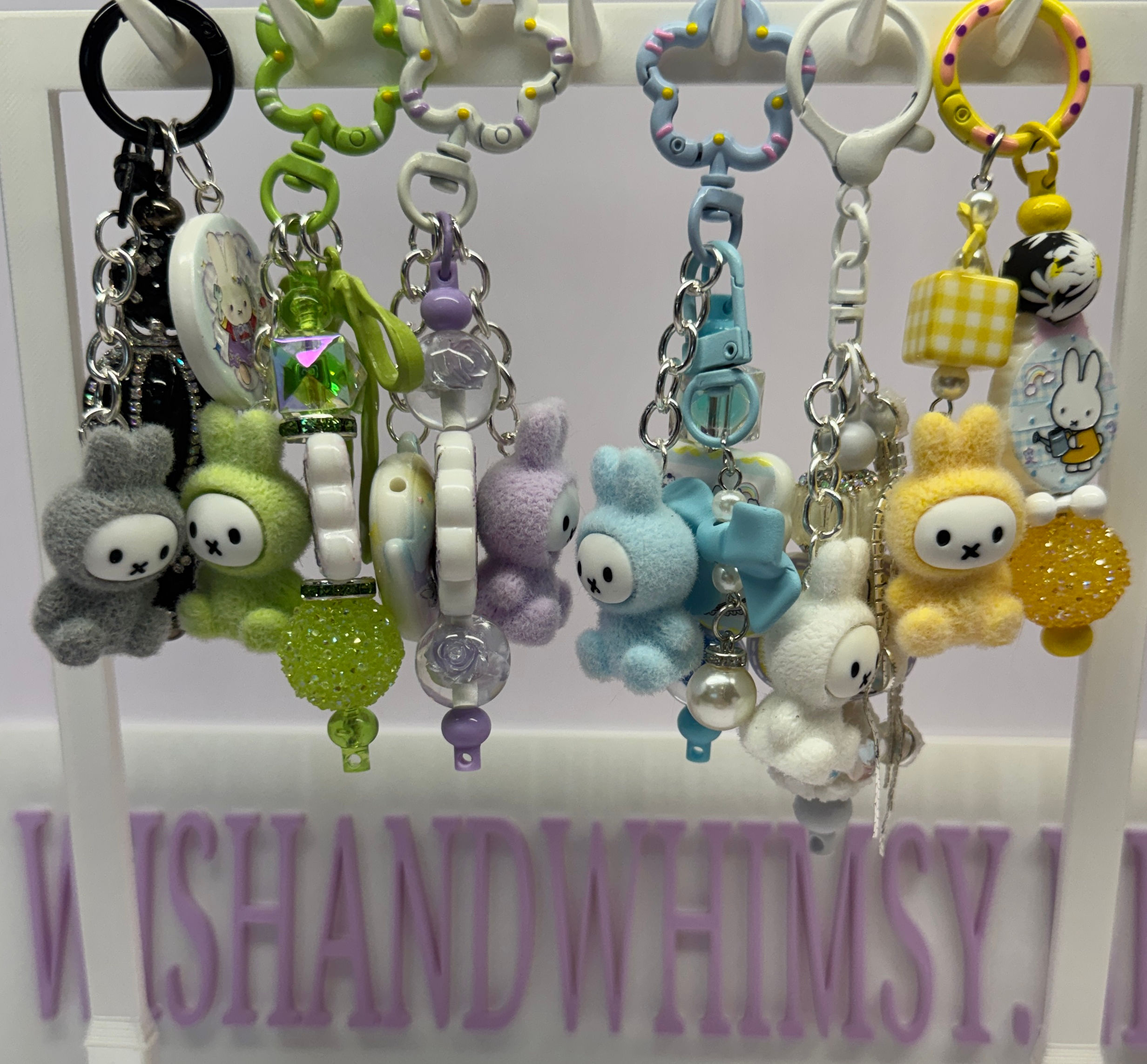 Beaded Miffy Keychain or Bag Charm