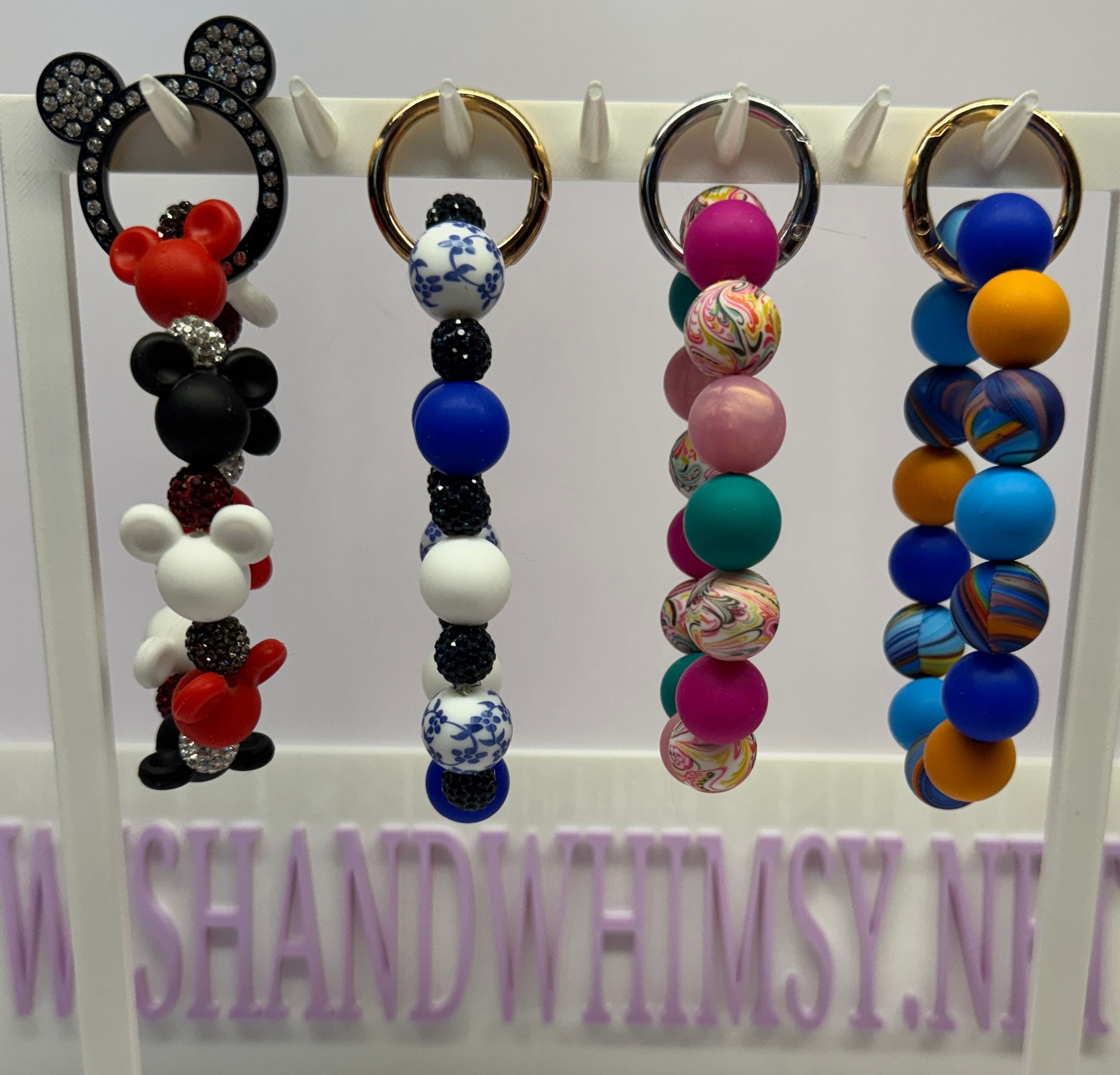Silicone Beaded Wristlet or Bag Charm