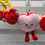 Thumbnail: Love Locks and Macaron Heart Plushy Keychain or Purse/Bag Charm