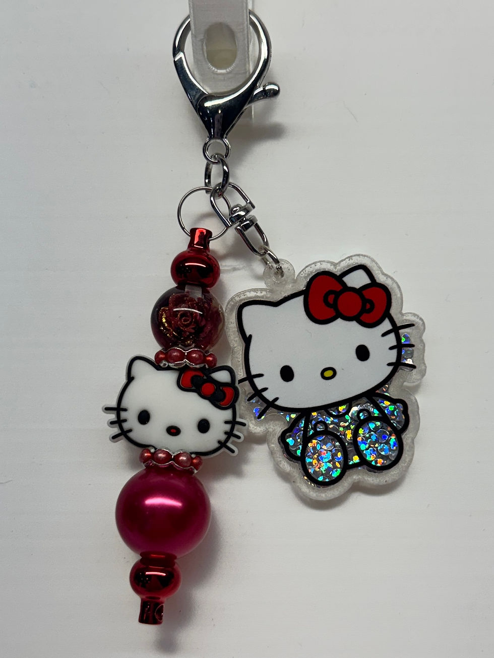 Thumbnail: Beaded HK and Betty Keychain or Bag Charm
