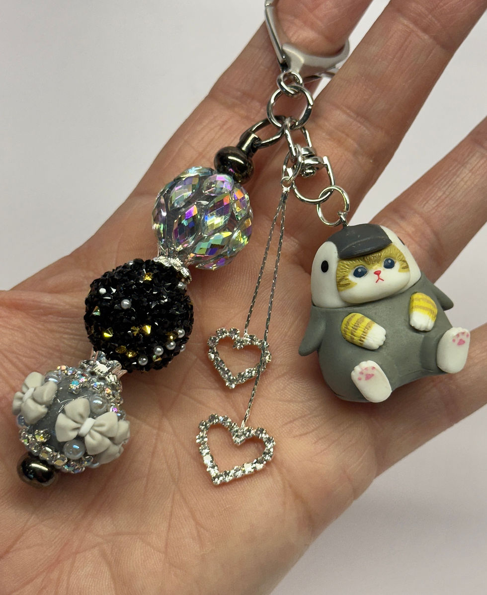Thumbnail: Mofusand Animal Cat Keychain or Bag Charm