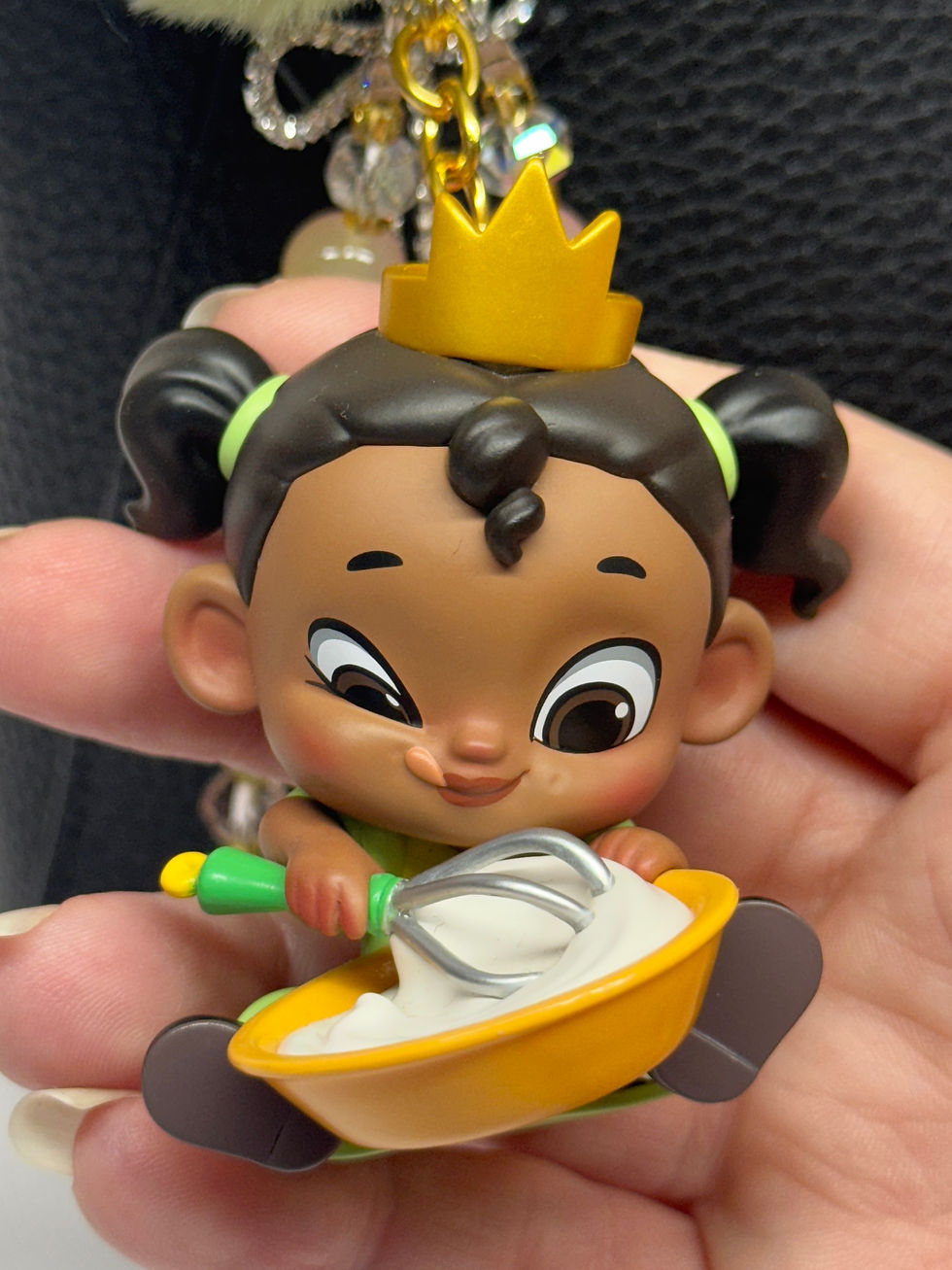 Thumbnail: Tiana Princess Childhood Series Figurine Made into a Keychain or Bag/Purse Charm