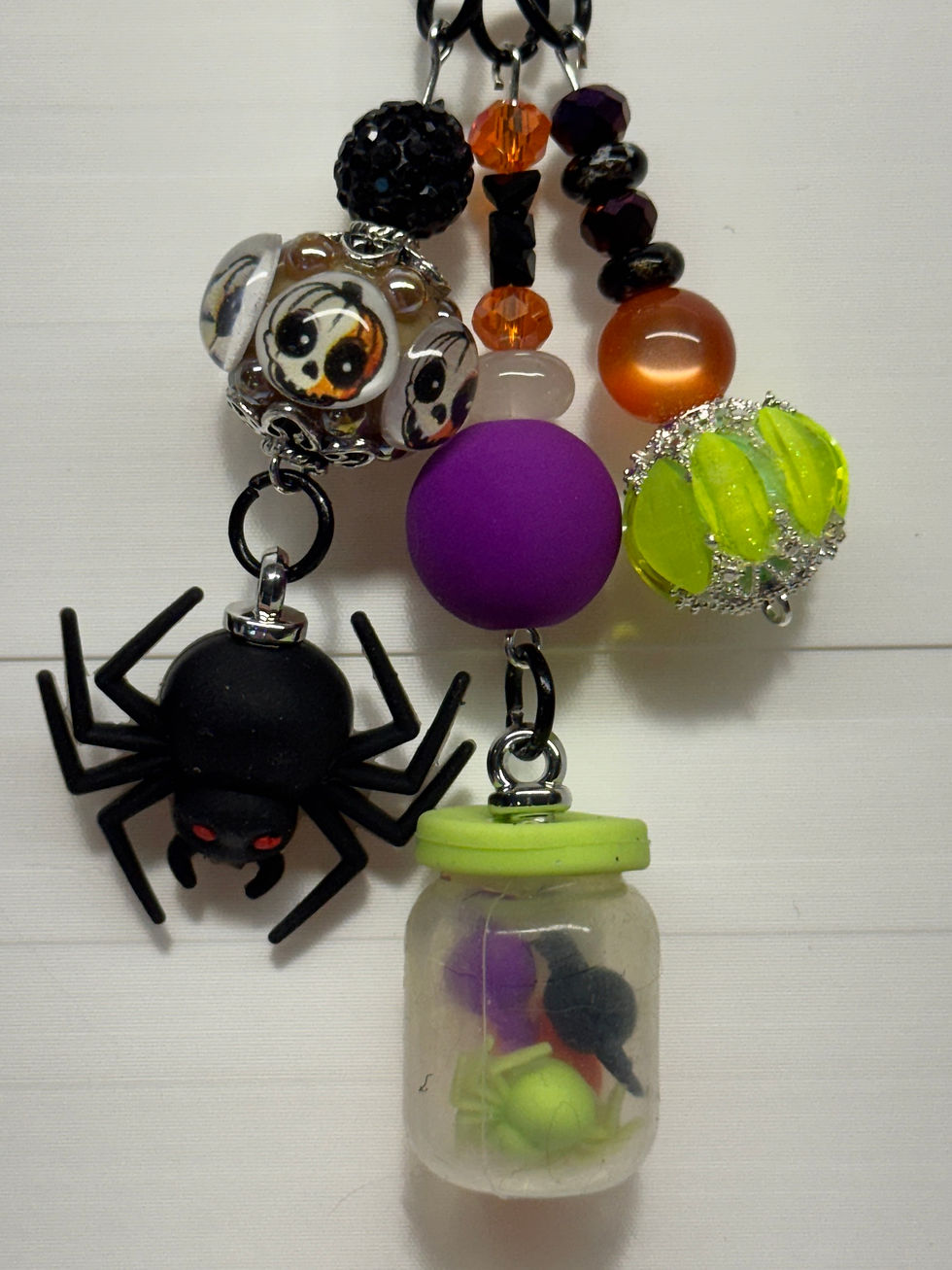 Thumbnail: Shaker Jar Beaded Keychain or Bag Charm
