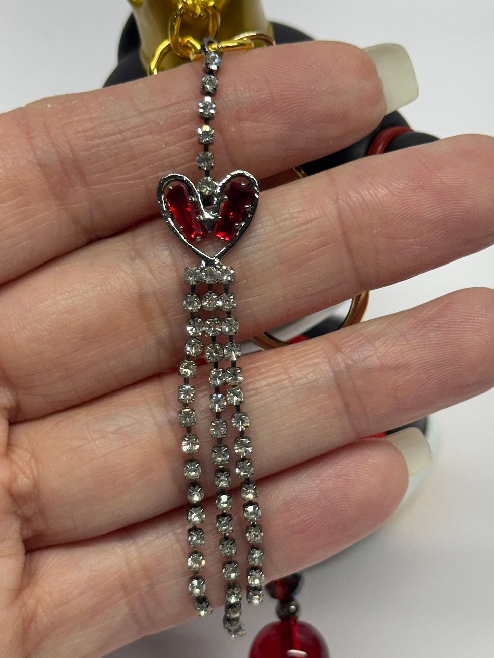 Thumbnail: Queen of Hearts B Villains Series Figure Made into a Keychain or Bag Charm