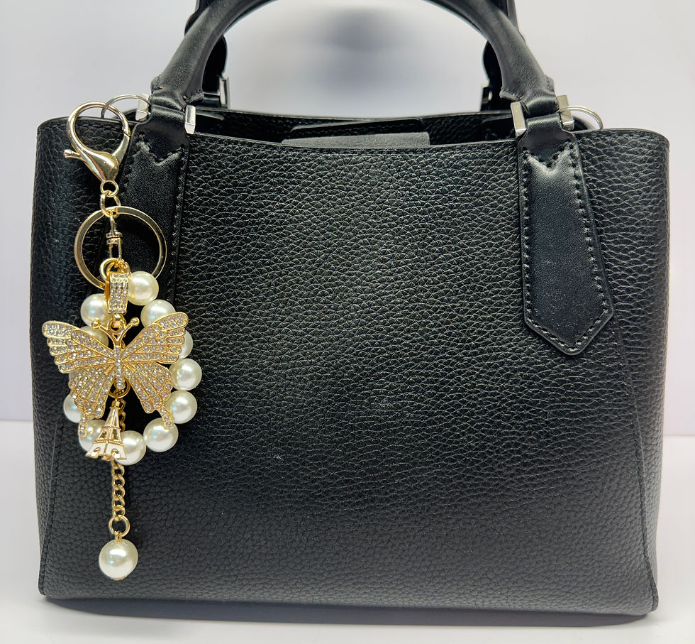 Thumbnail: Bling Butterfly and Dragonfly Keychain or Bag Charm
