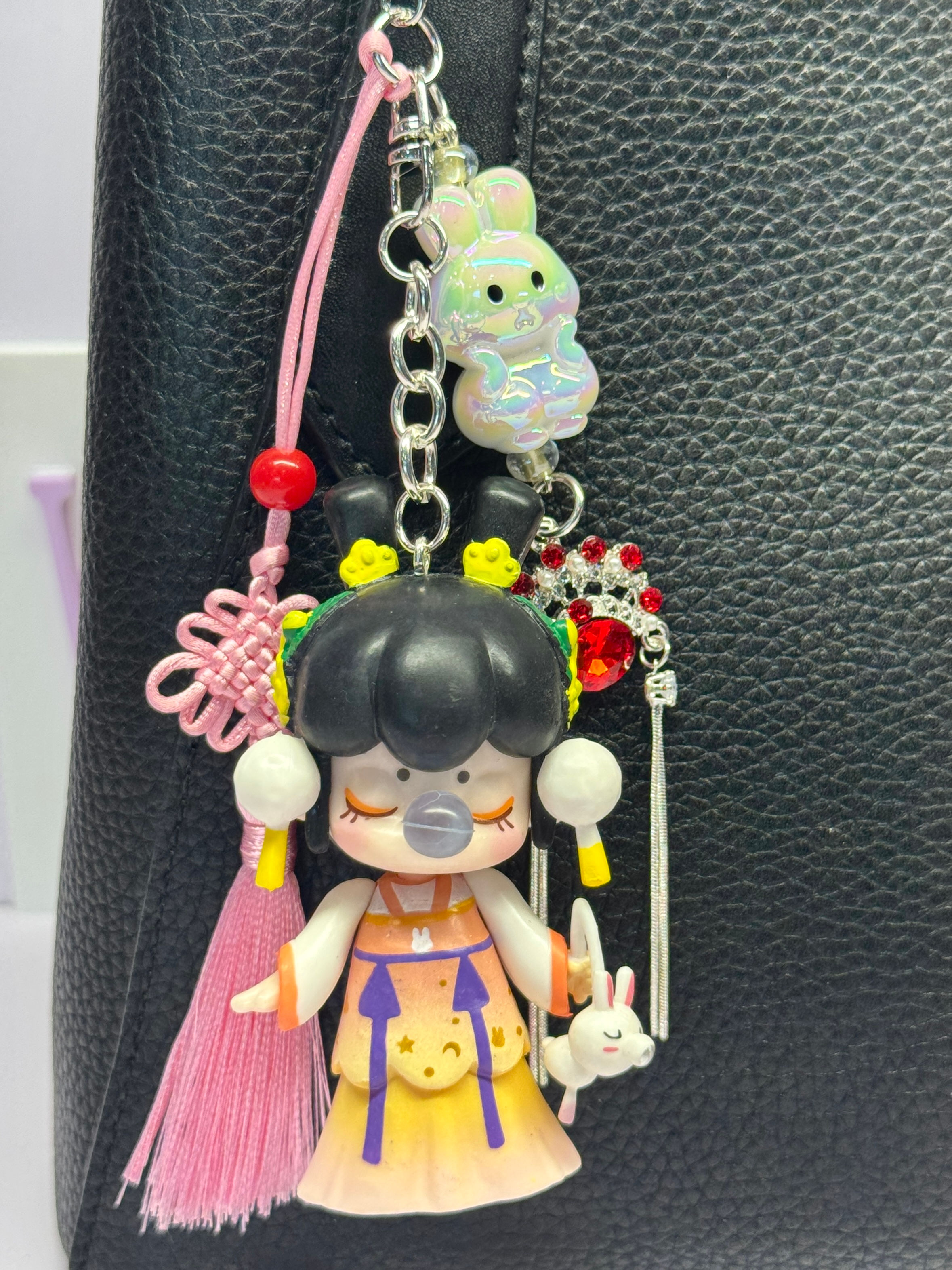 Rabbit Chinese Zodiac Figure Made into a Keychain or Bag/Purse Charm