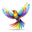 colorful-bird-with-rainbow-colored-tail-