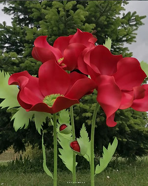 décoration florale en mousse pour extérieur