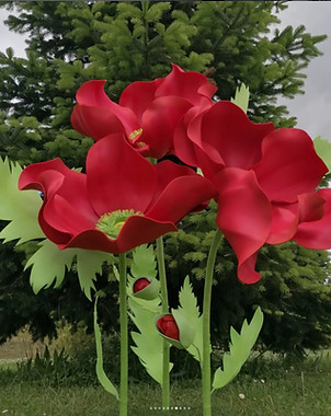 décoration florale en mousse pour extérieur