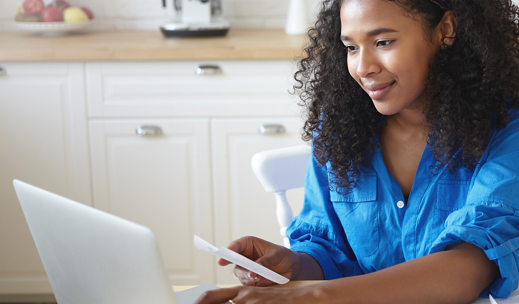 Woman paying bill