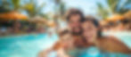 Family in pool