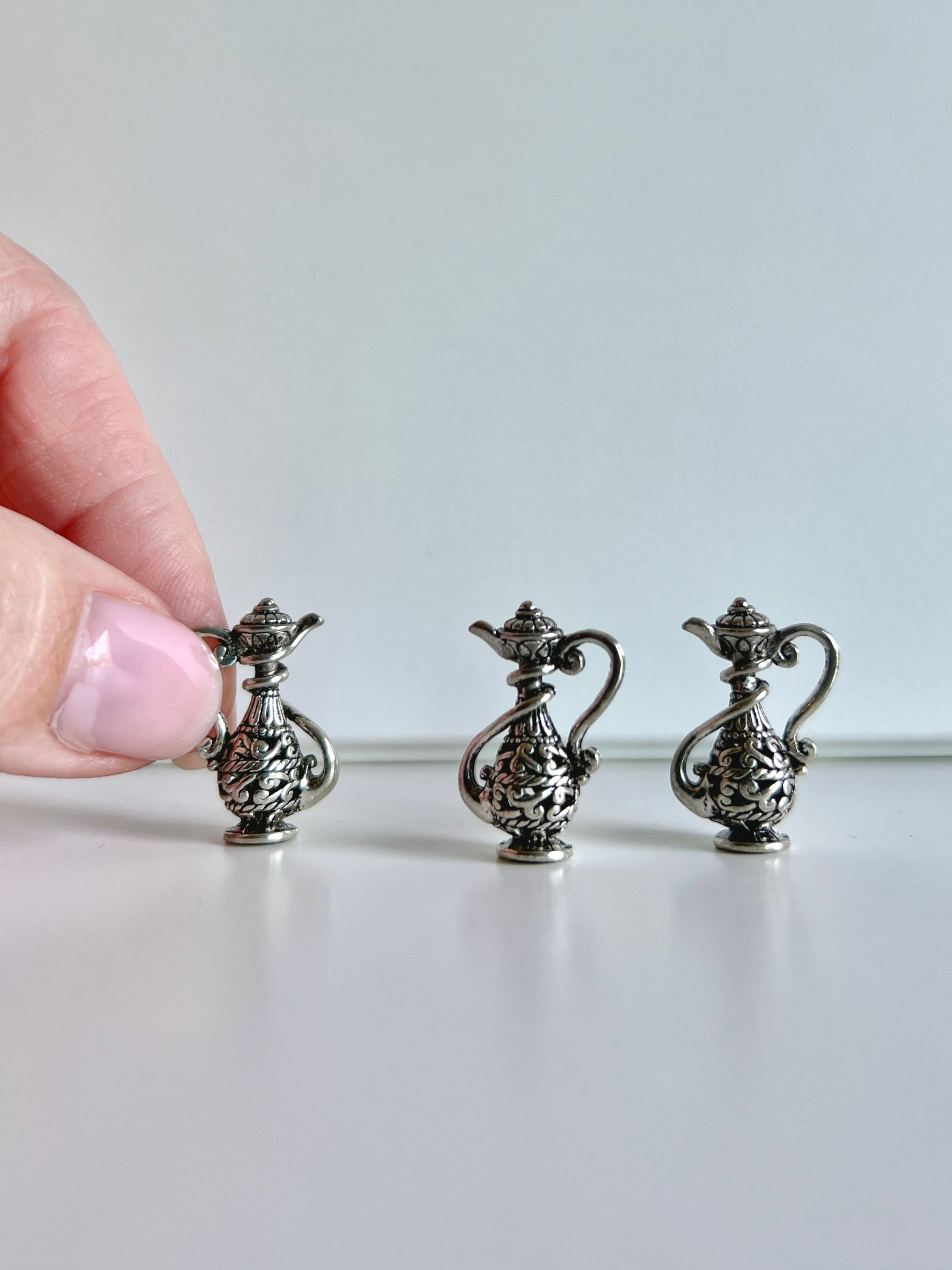 Metal Decorative Drink Pitcher 3 Bundle - Dollhouse Miniatures