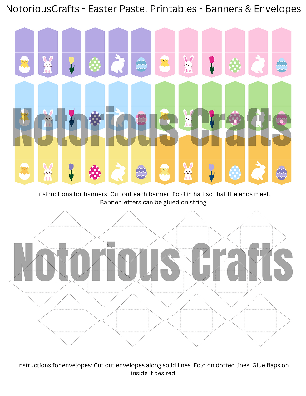 Thumbnail: Easter Pastel Printables for Dollhouse Miniatures - Digital Download