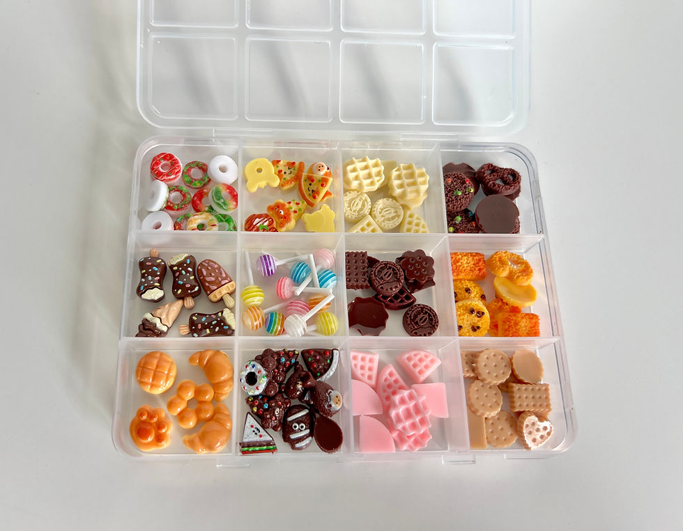 Thumbnail: 80+ Sweets & Treats Miniatures Lot - Waffles Cookies Brownies Donuts Lollipops
