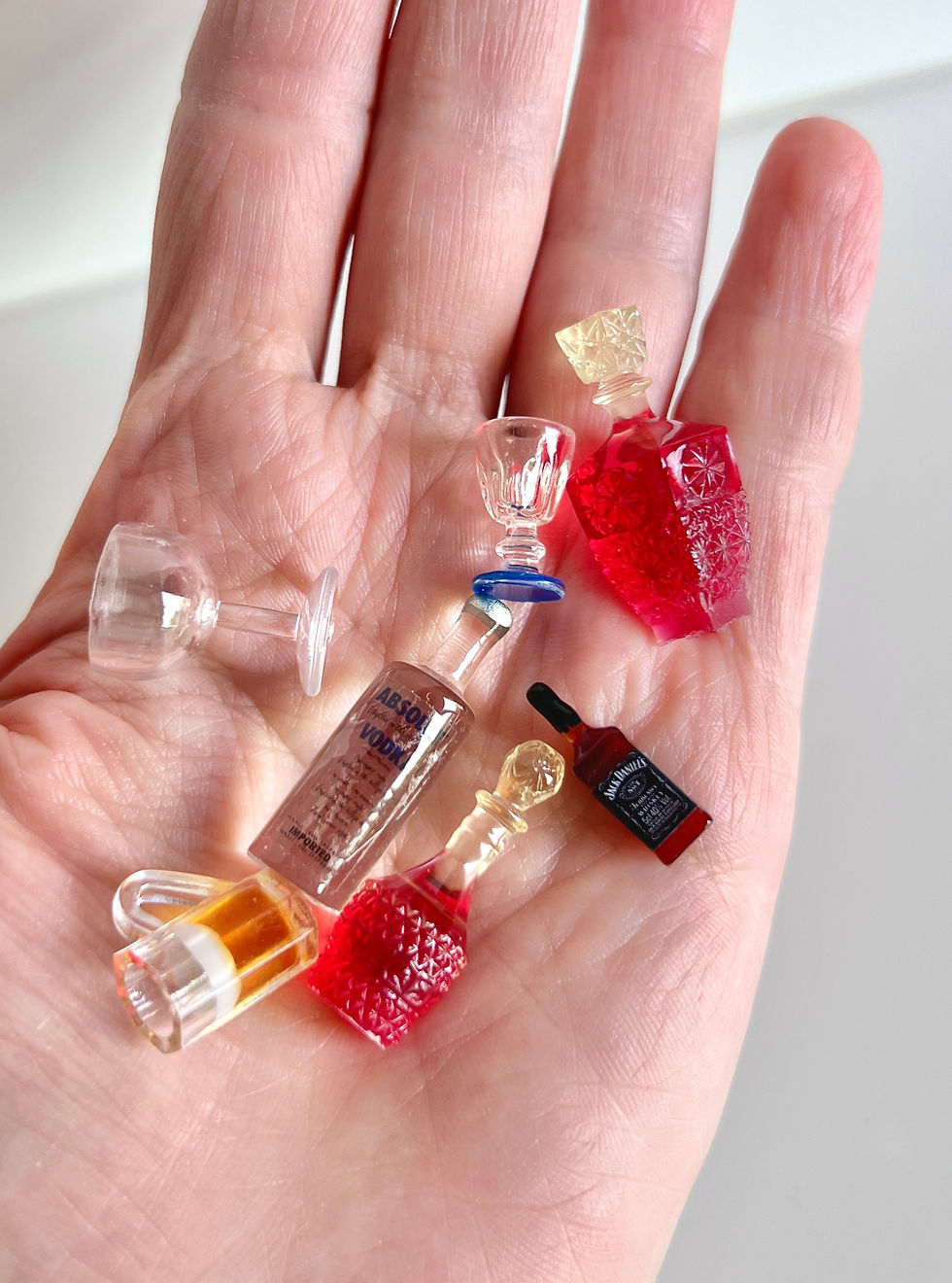 Thumbnail: Drink Bottle Beer Mug Set - Dollhouse Miniatures 9-Piece Bundle