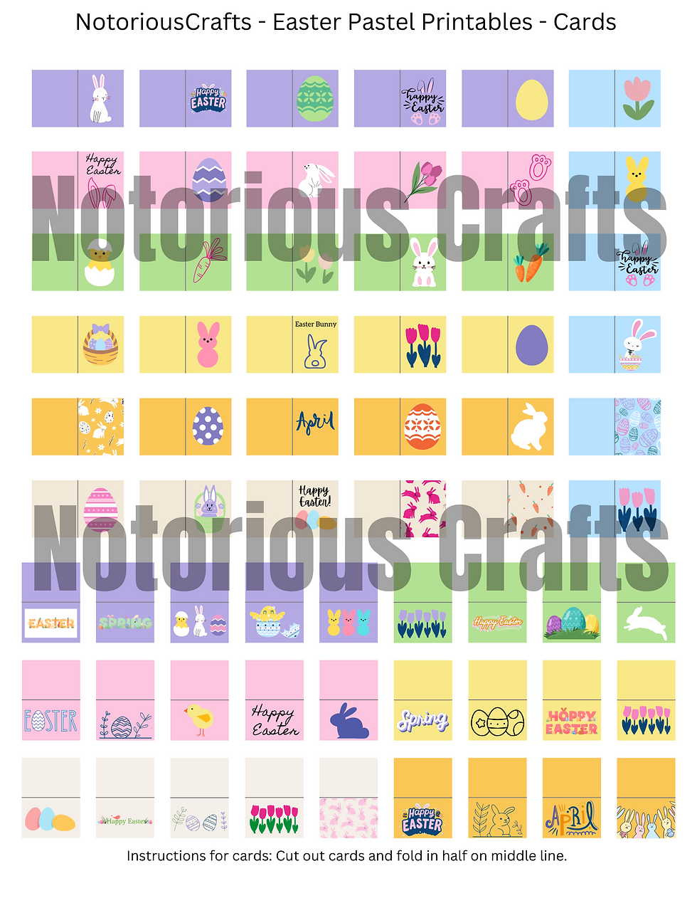 Thumbnail: Easter Pastel Printables for Dollhouse Miniatures - Digital Download