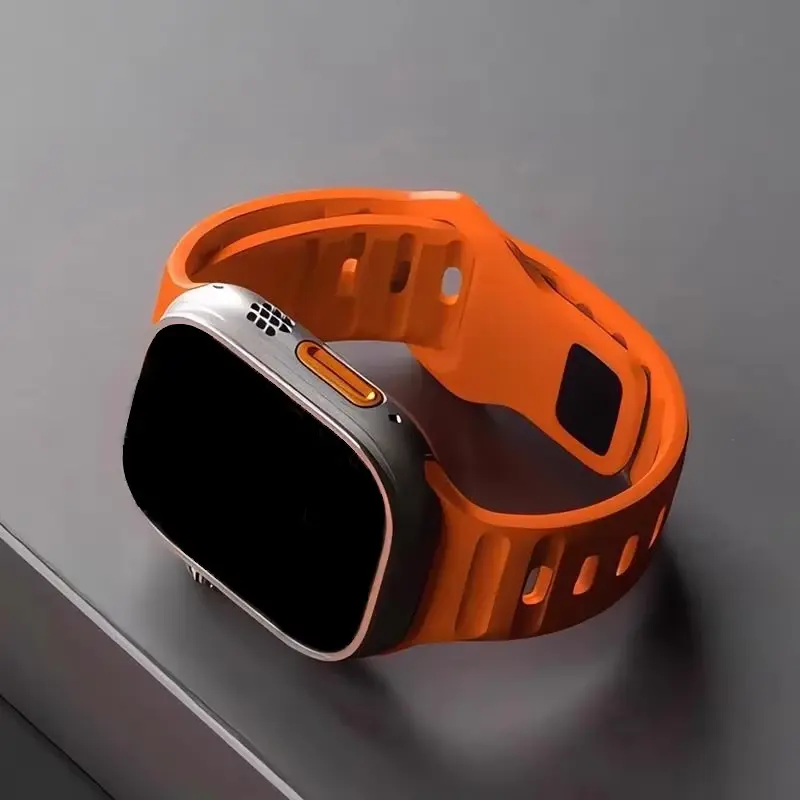 Silicone Strap for Apple Watch Ultra2 Band 44mm 49mm 45mm 41-46-42mm 40mm Sport