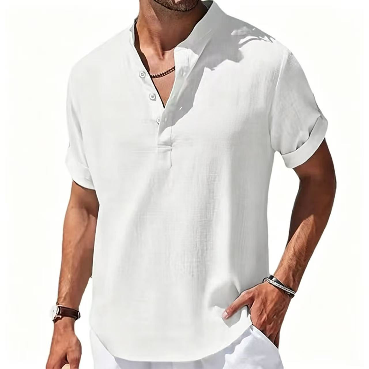 Camisas Masculinas de Manga Curta