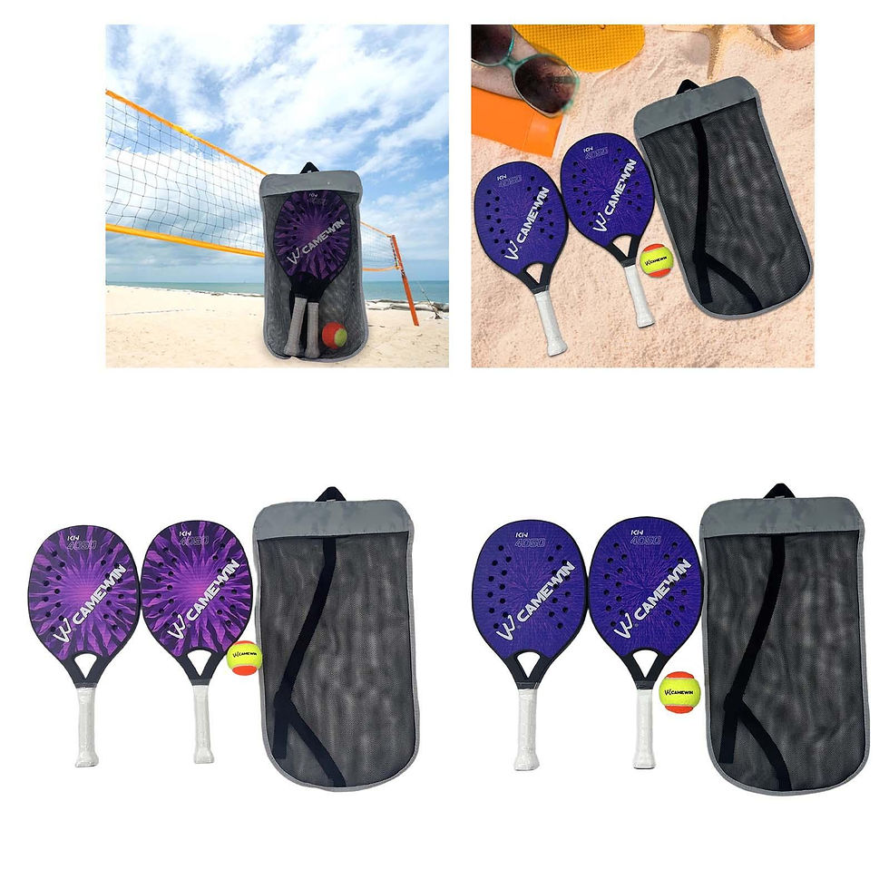 Miniatura: Conjunto Profissional de Raquetes de Beach Tennis com Absorção de Choque
