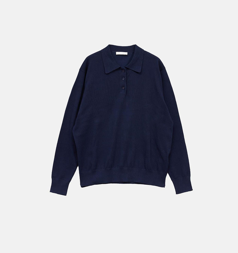 Thumbnail: "Library Diary" Machine Washable Premium Wool Women's Polo Neck Loose Top