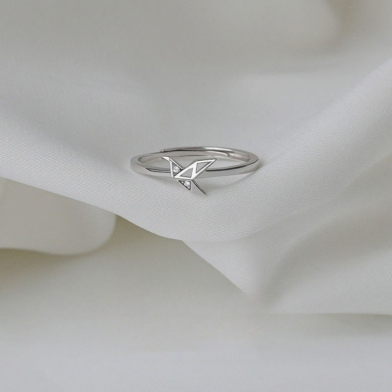Glamouroso 925 prata esterlina ajustável minúsculo zircão dobrado