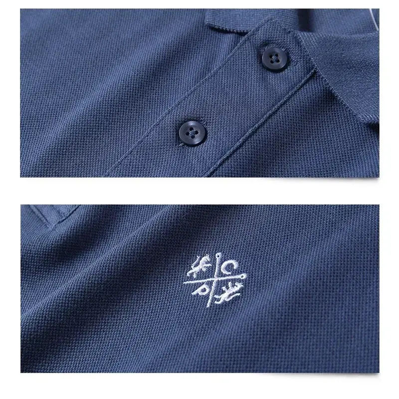 Miniatura: Summer Men Polo Shirt Brand Clothing Pure Cotton Men Business
