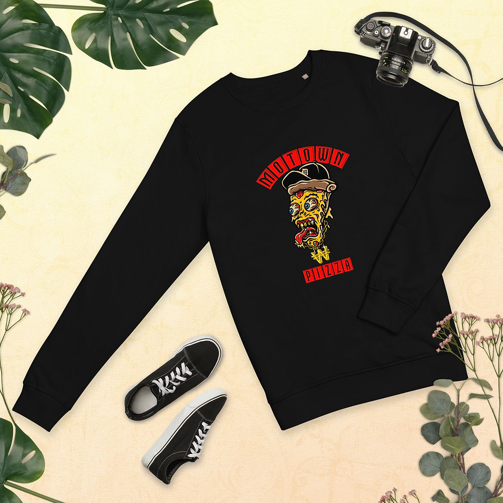 Thumbnail: Mo Pizza Unisex Organic Sweatshirt