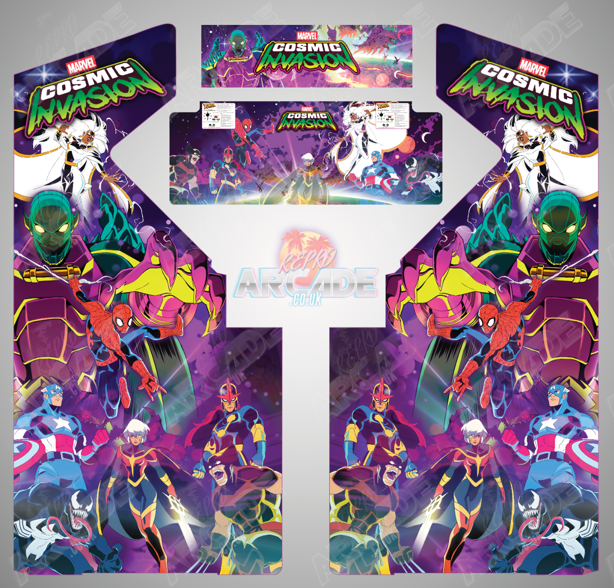 Marvel Cosmic Rewind (4P Konami)  - Restoration Package