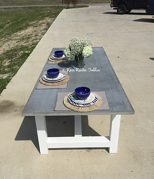 handmade concrete table