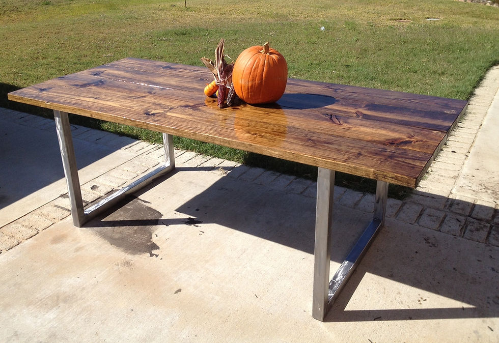 Thumbnail: "U" Leg Metal & Wood Table