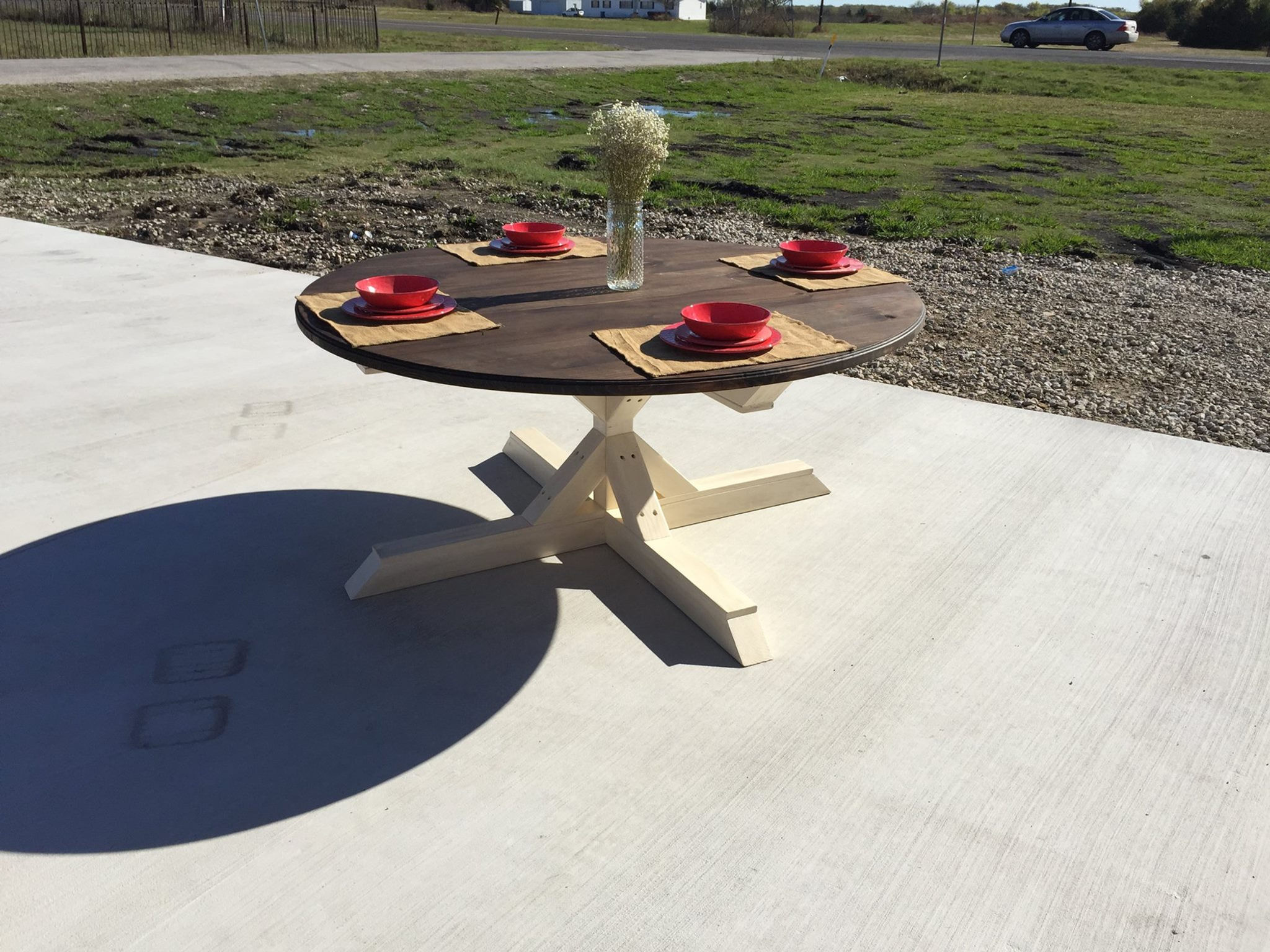 Round Fancy Farmhouse Table