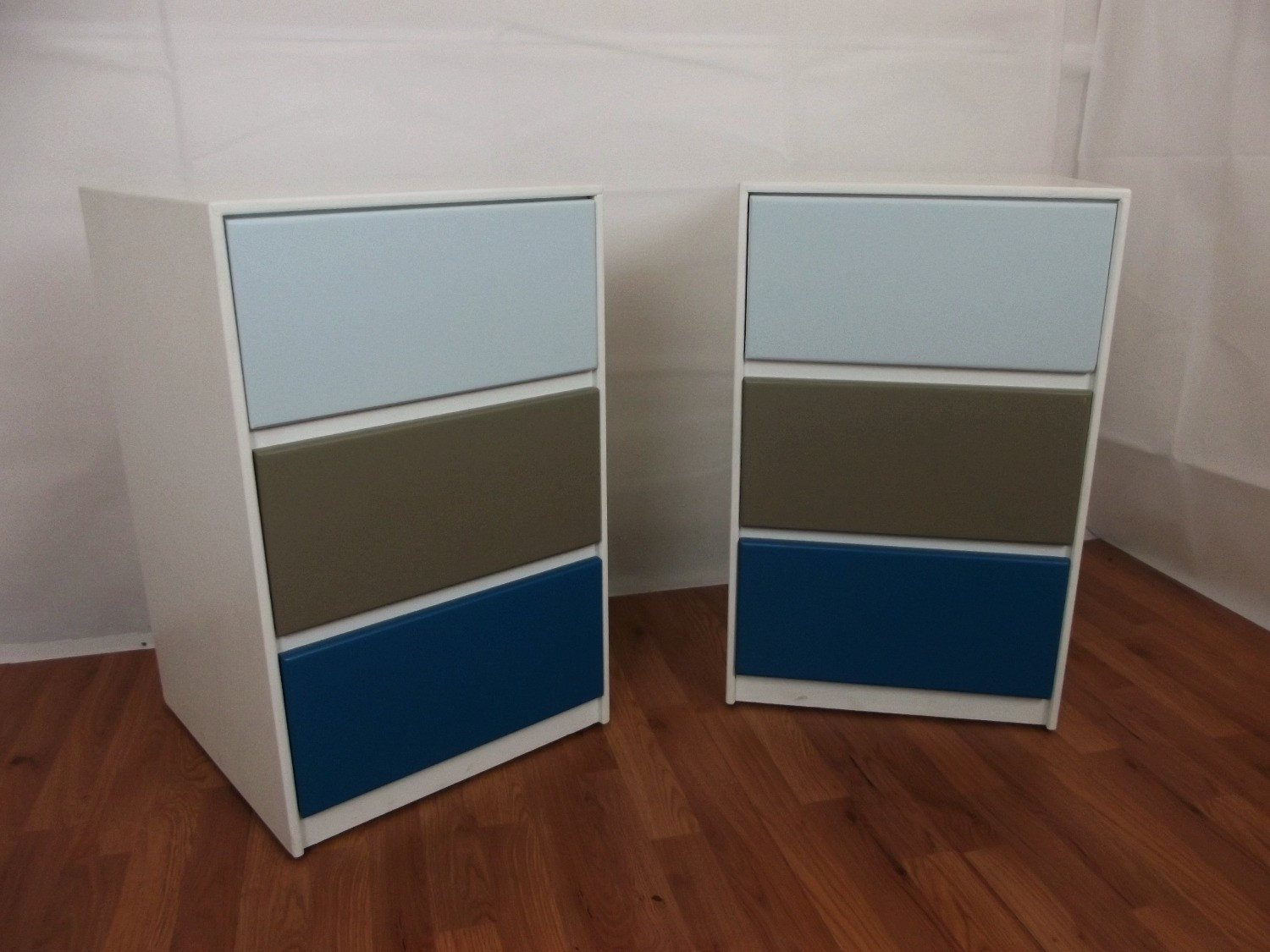 Pair of Retro Painted Bedside Drawers