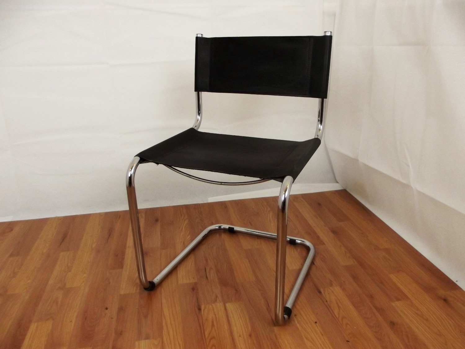 Chrome Framed Faux Leather Chair